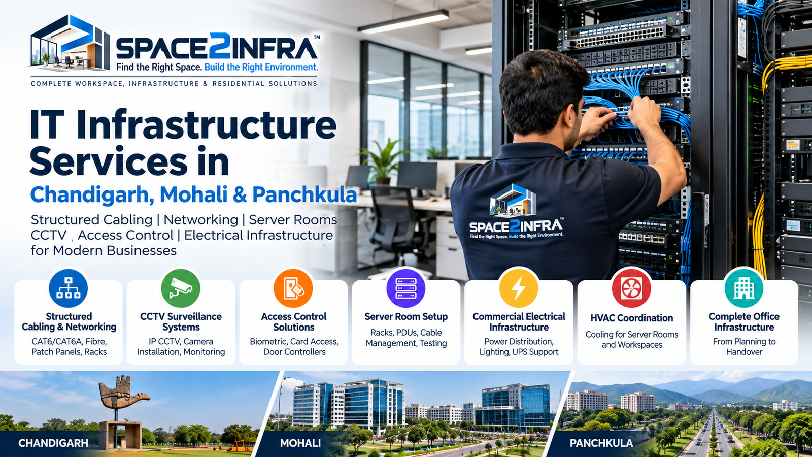 structured cabling networking & server rooms chandigarh