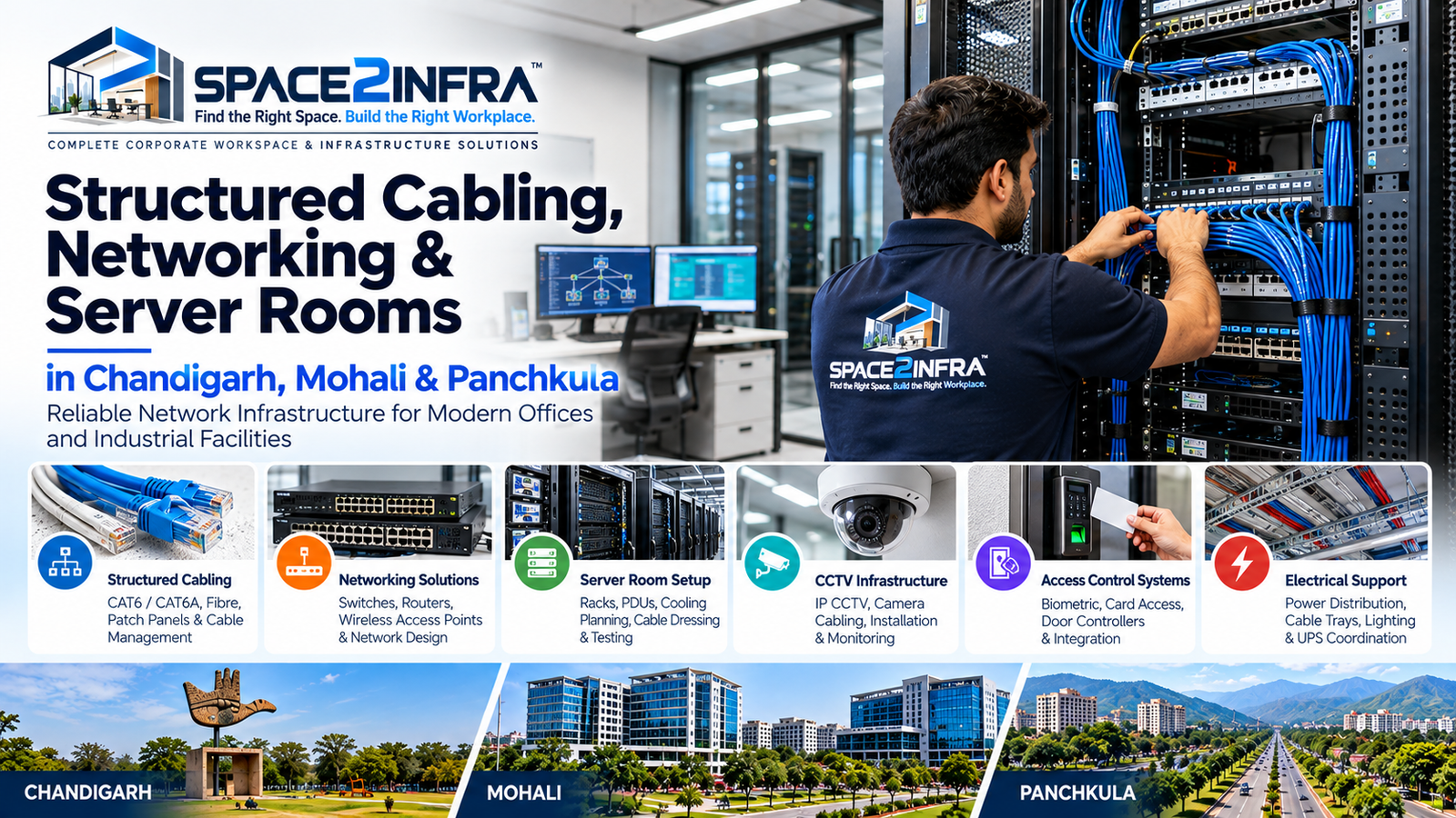Structured Cabling, Networking & Server Room Services in Chandigarh